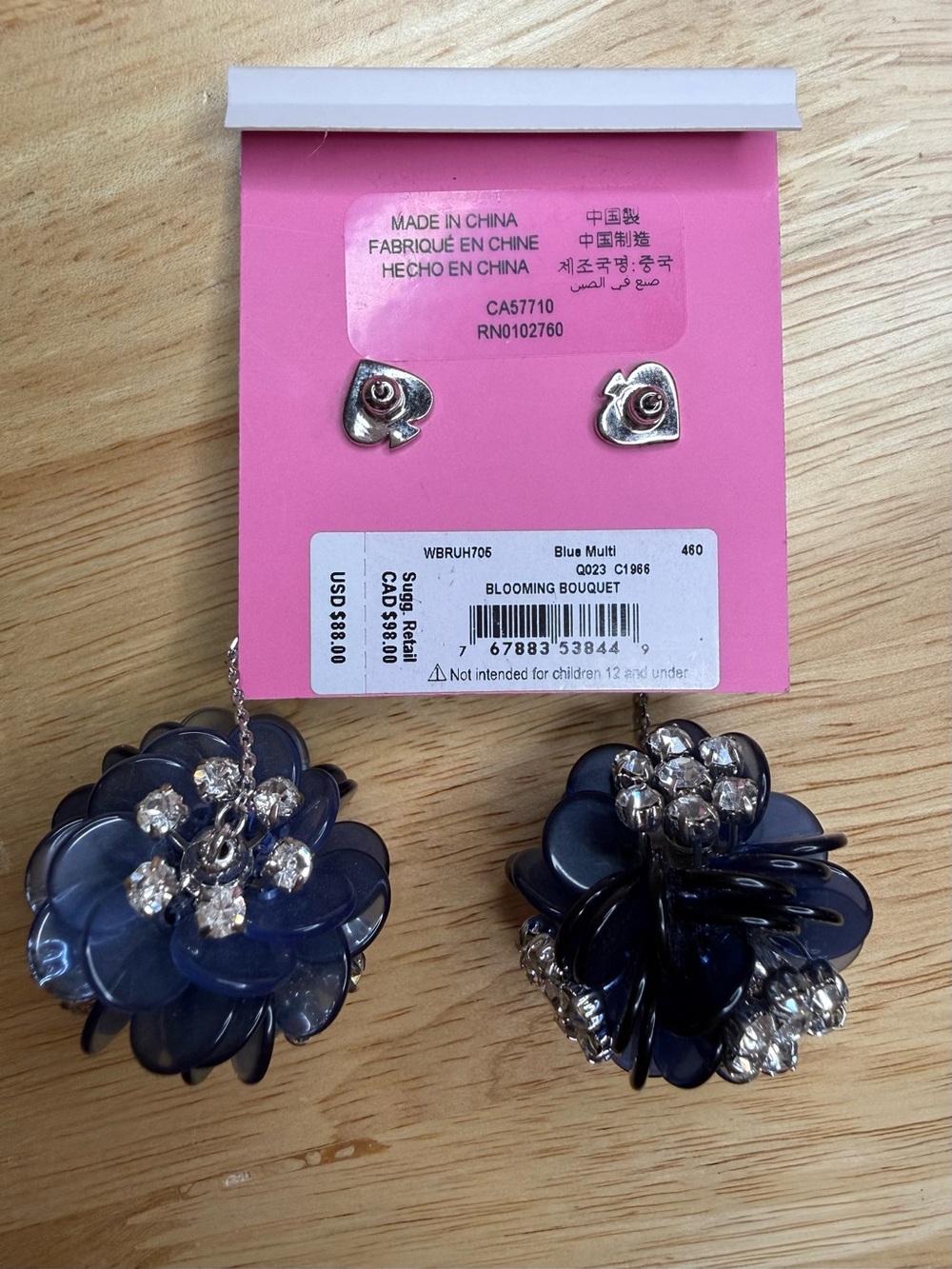 Kate Spade Blooming Bouquet floral cluster drop earrings NWT $88 - Picture 6 of 7